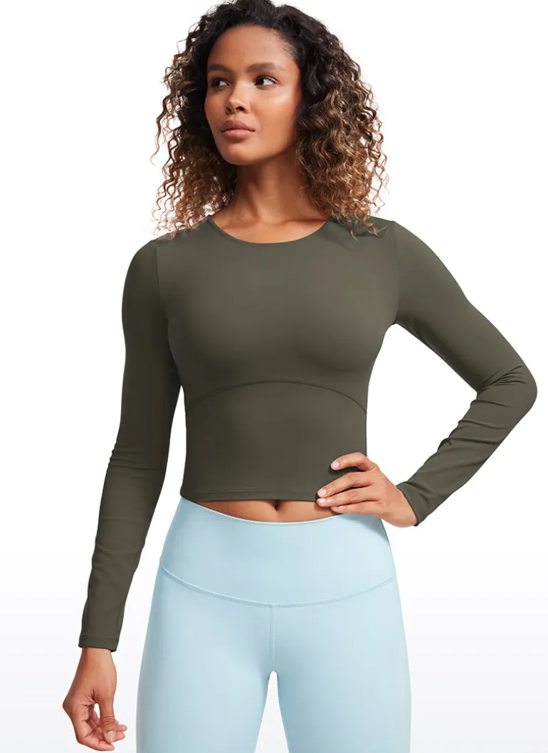 Butterluxe Front Seam Cropped Long Sleeve