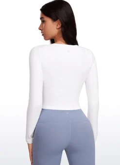 Butterluxe Front Seam Cropped Long Sleeve