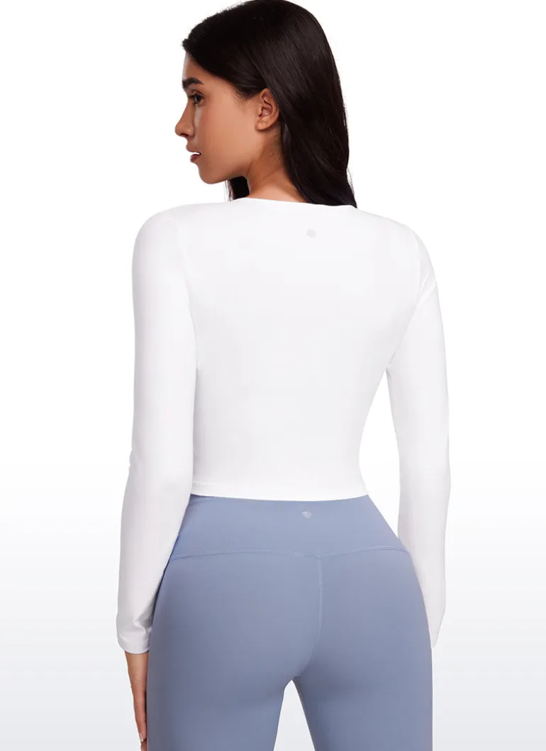 Butterluxe Front Seam Cropped Long Sleeve
