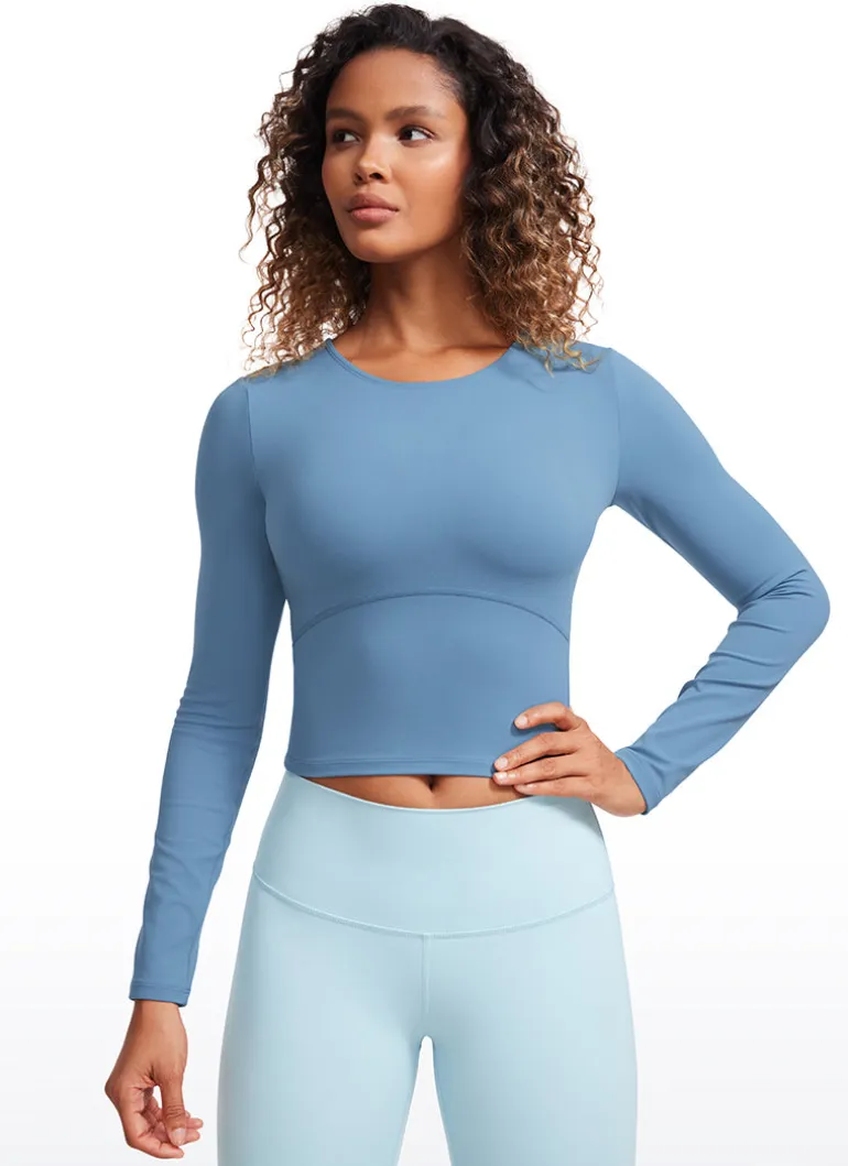 Butterluxe Front Seam Cropped Long Sleeve