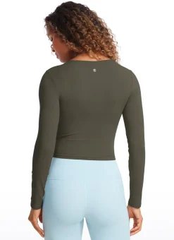 Butterluxe Front Seam Cropped Long Sleeve