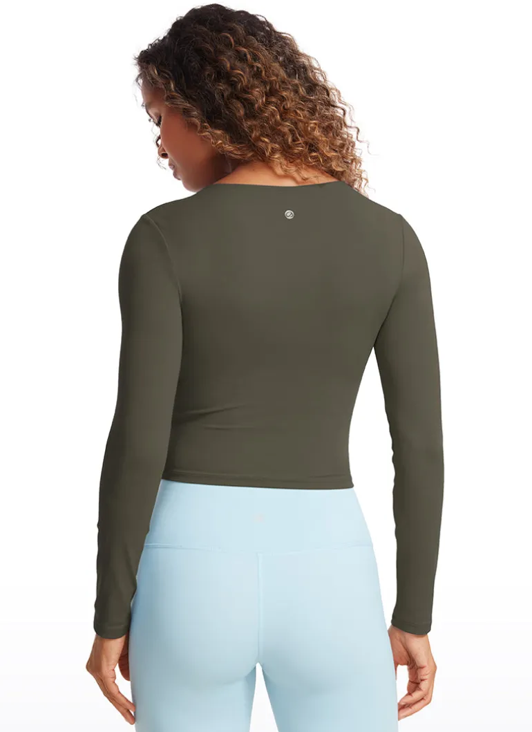 Butterluxe Front Seam Cropped Long Sleeve