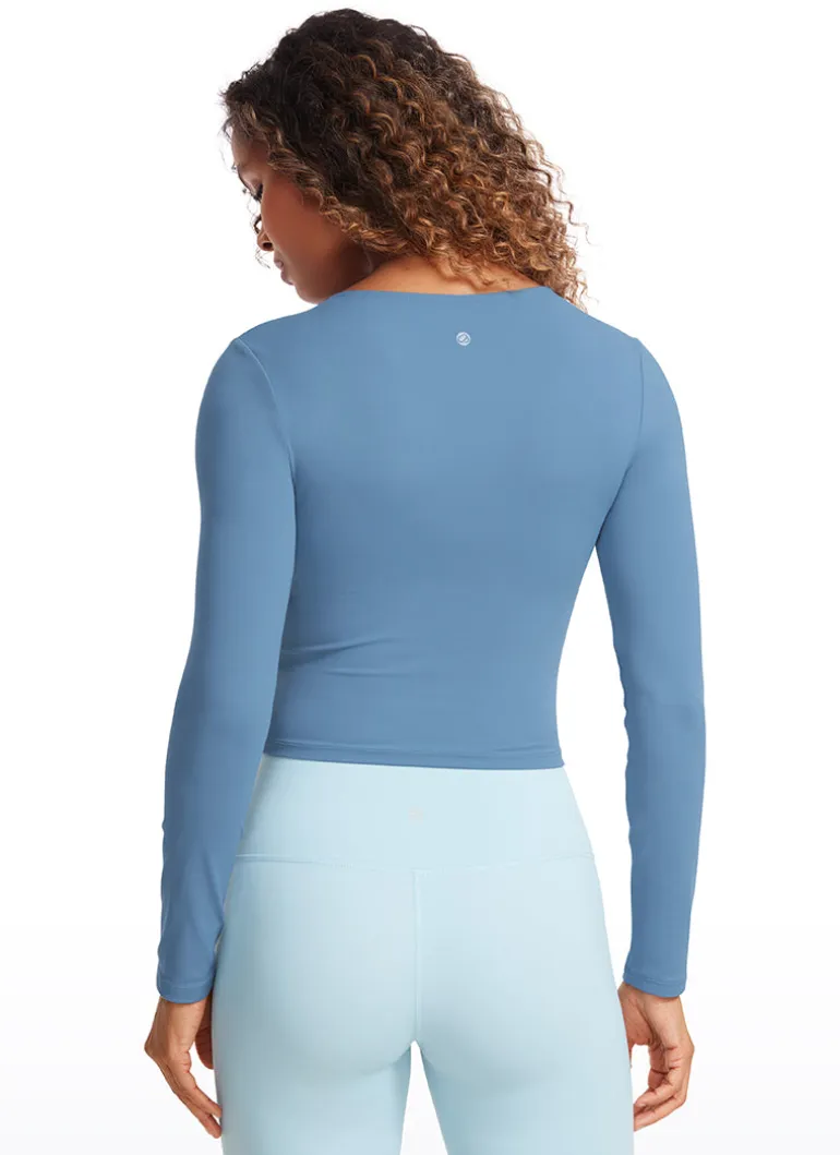 Butterluxe Front Seam Cropped Long Sleeve
