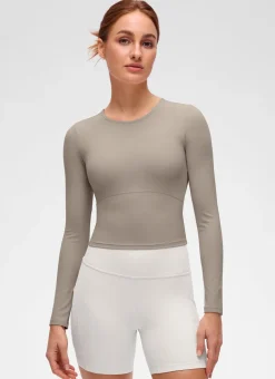 Butterluxe Front Seam Cropped Long Sleeve