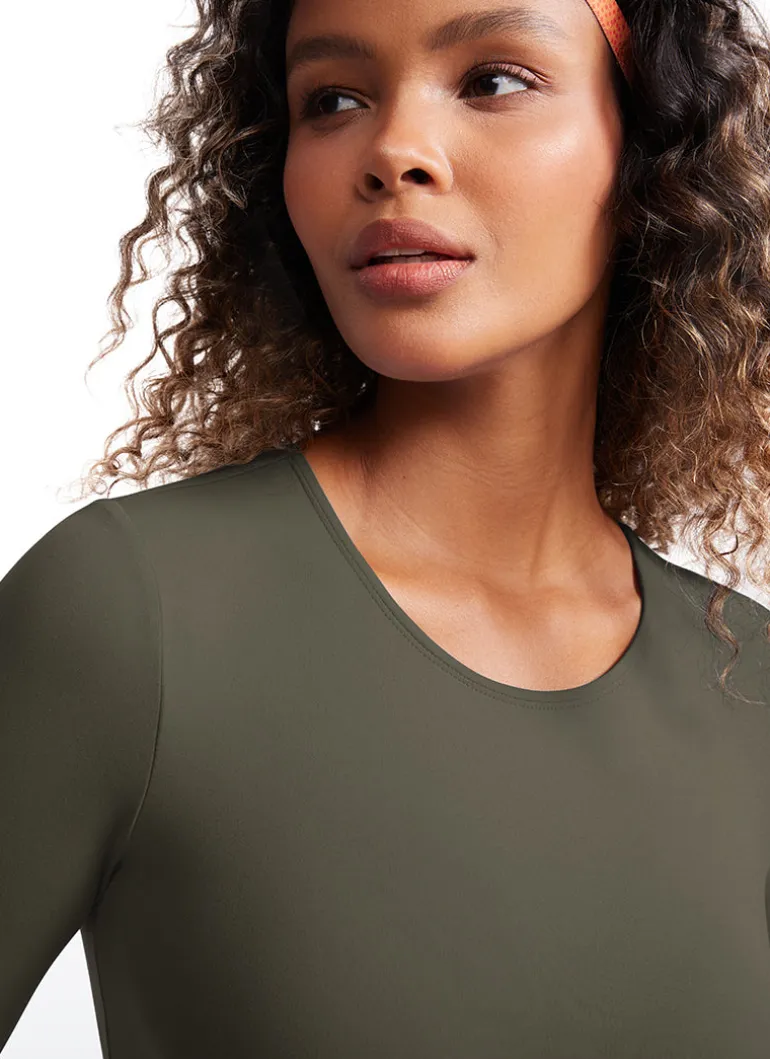 Butterluxe Front Seam Cropped Long Sleeve