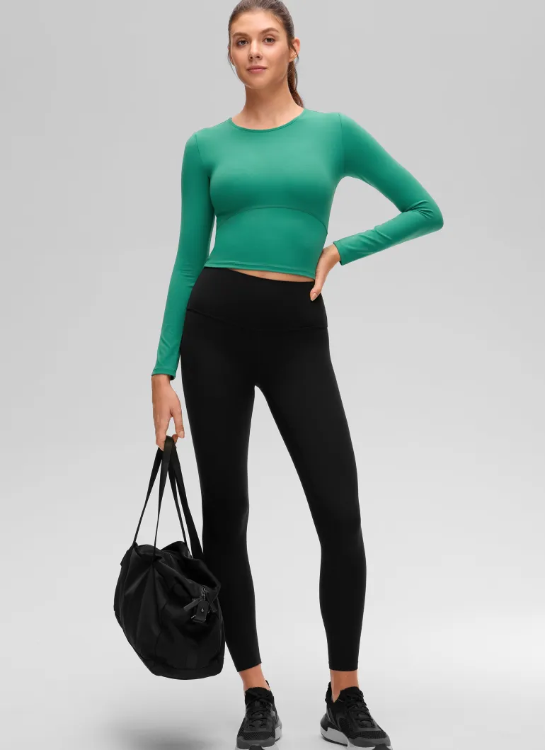 Butterluxe Front Seam Cropped Long Sleeve