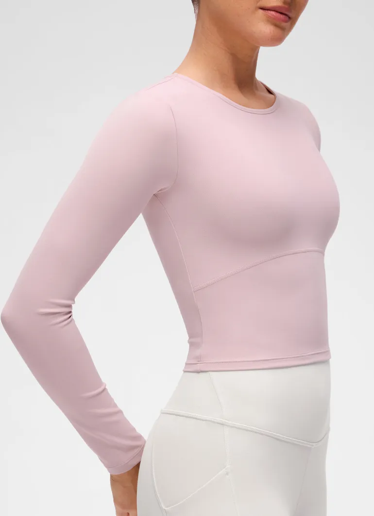 Butterluxe Front Seam Cropped Long Sleeve