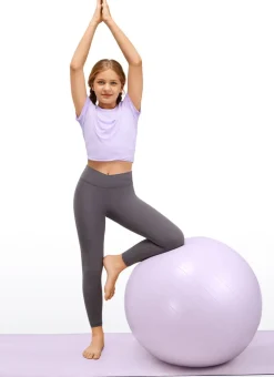 Butterluxe Girls Active Leggings - V Cross Waist