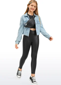 Butterluxe Girls Active Leggings - V Cross Waist