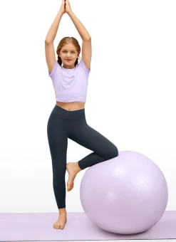 Butterluxe Girls Active Leggings - V Cross Waist