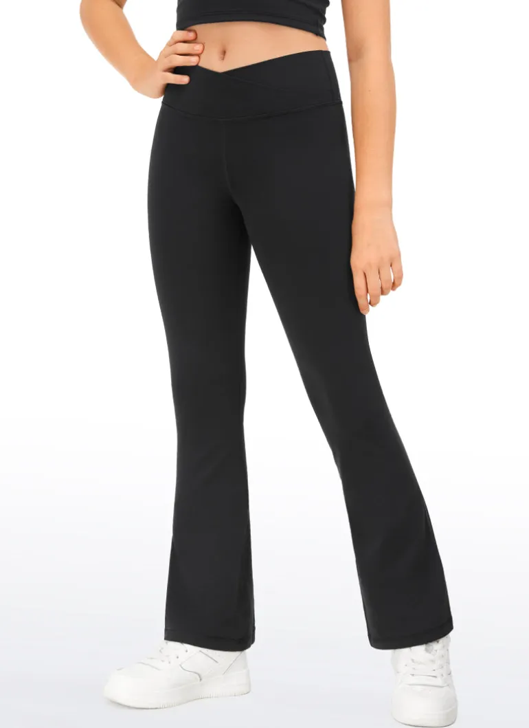 Butterluxe Girls Crossover Flare Leggings