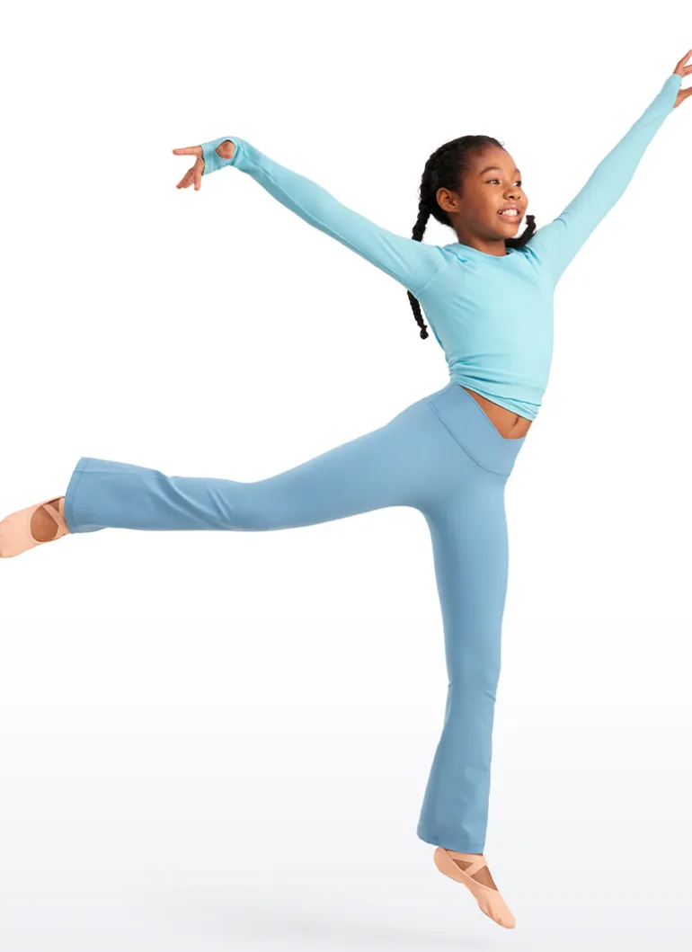 Butterluxe Girls Crossover Flare Leggings