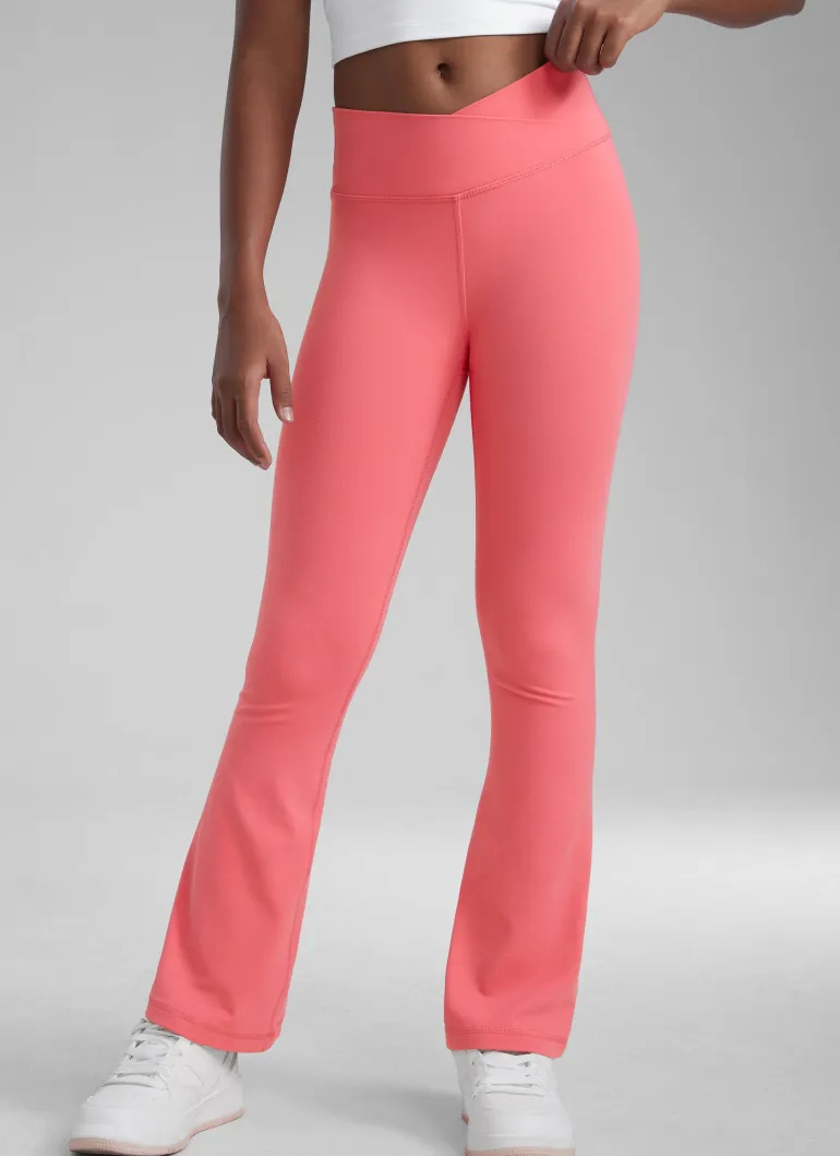 Butterluxe Girls Crossover Flare Leggings