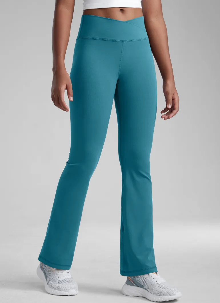 Butterluxe Girls Crossover Flare Leggings