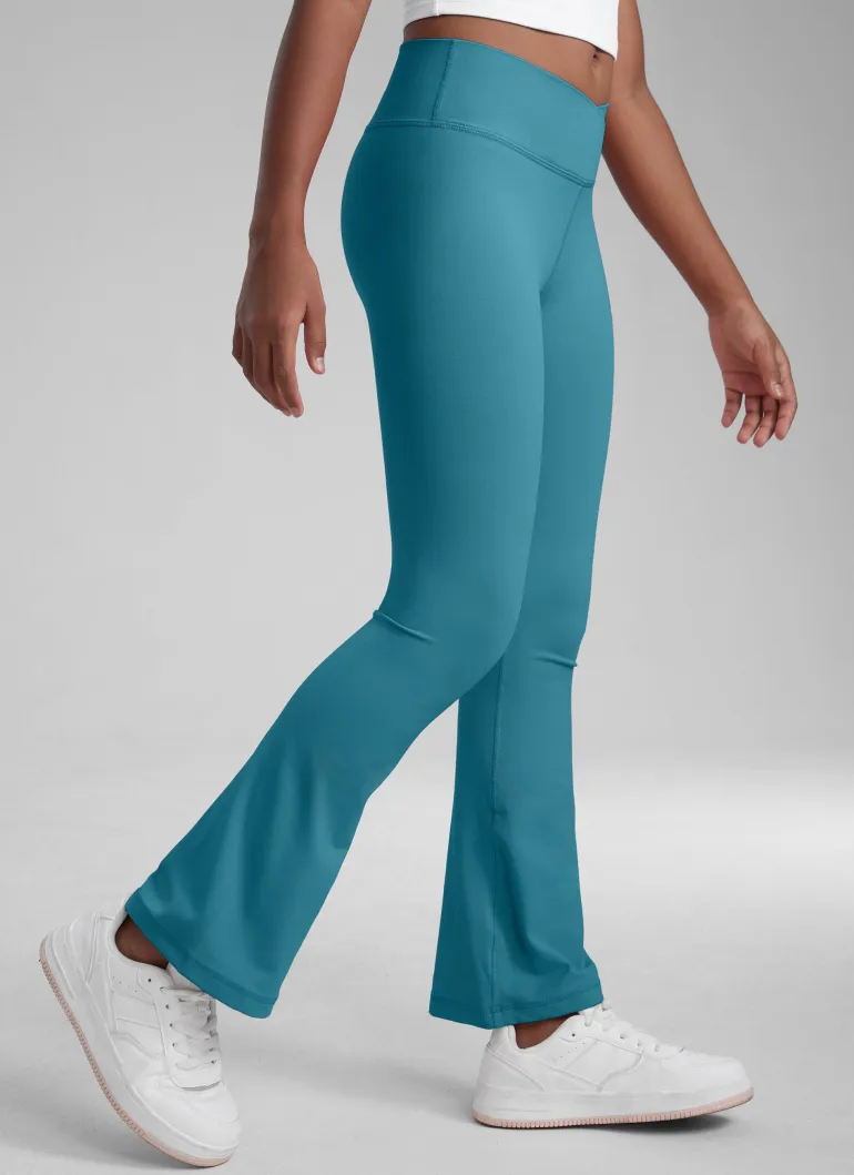 Butterluxe Girls Crossover Flare Leggings