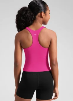 Butterluxe Girls Double Lined Racerback Tank Tops Waist Length