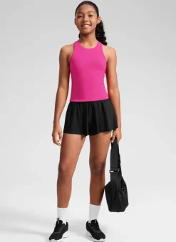 Butterluxe Girls Double Lined Racerback Tank Tops Waist Length