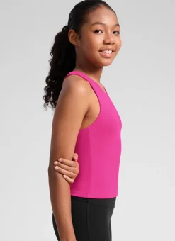 Butterluxe Girls Double Lined Racerback Tank Tops Waist Length