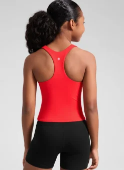 Butterluxe Girls Double Lined Racerback Tank Tops Waist Length