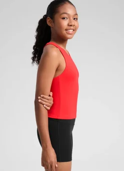 Butterluxe Girls Double Lined Racerback Tank Tops Waist Length