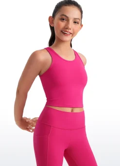 Butterluxe Girls Double Lined Scoop Neck Tank Tops