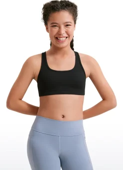 Butterluxe Girls Scoop Neck Racerback Sports Bra