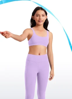Butterluxe Girls Scoop Neck Sport Bra U Back