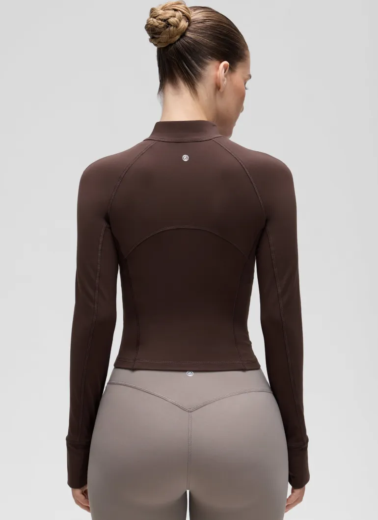 Butterluxe Half Zip Cropped Long Sleeve