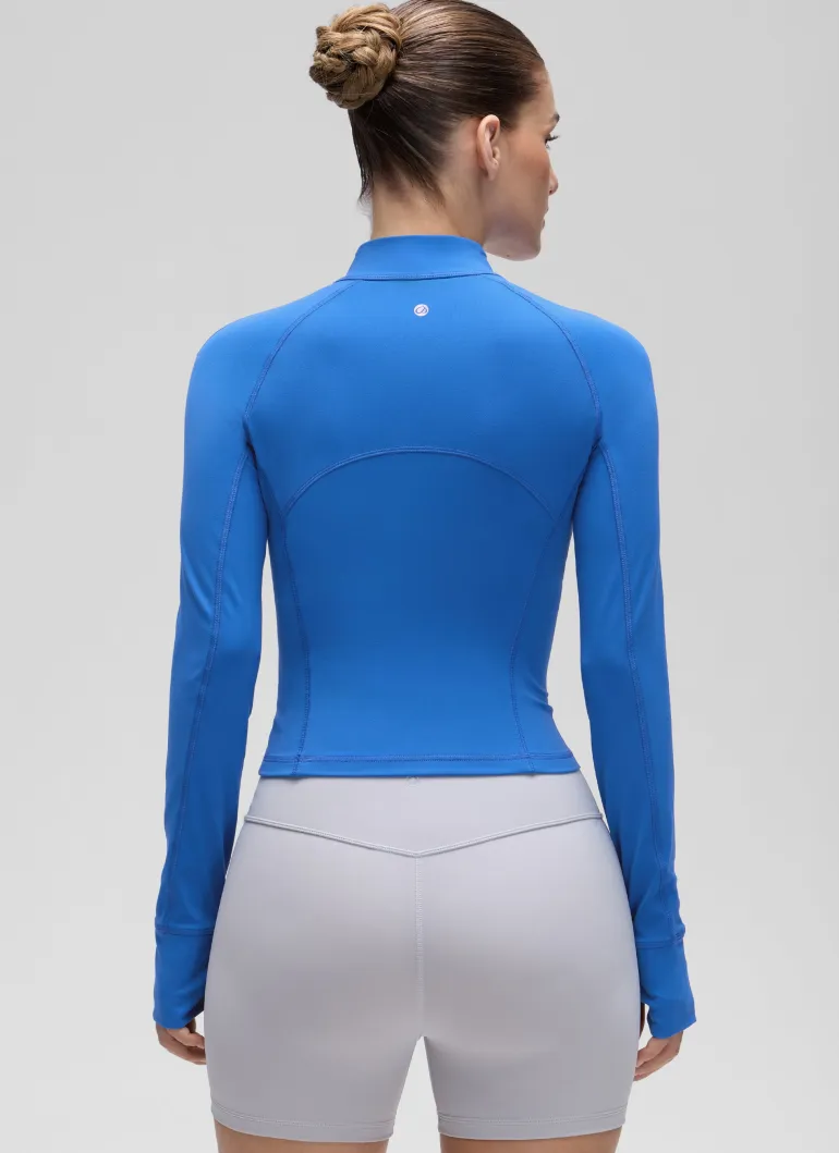 Butterluxe Half Zip Cropped Long Sleeve