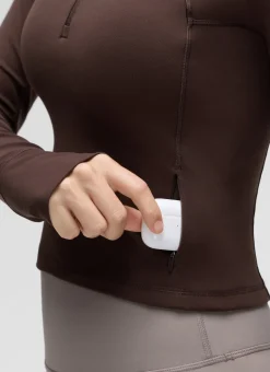 Butterluxe Half Zip Cropped Long Sleeve