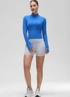 Butterluxe Half Zip Cropped Long Sleeve