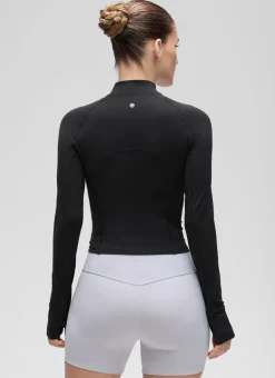 Butterluxe Half Zip Cropped Long Sleeve
