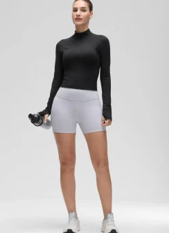 Butterluxe Half Zip Cropped Long Sleeve