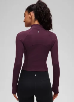 Butterluxe Half Zip Cropped Long Sleeve
