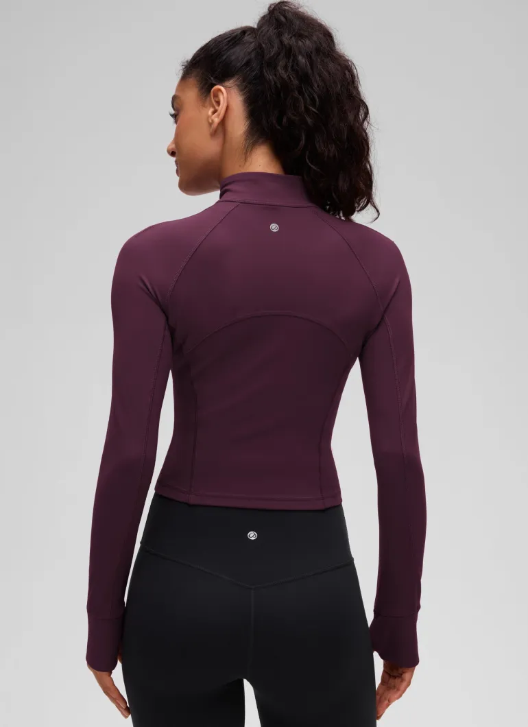 Butterluxe Half Zip Cropped Long Sleeve
