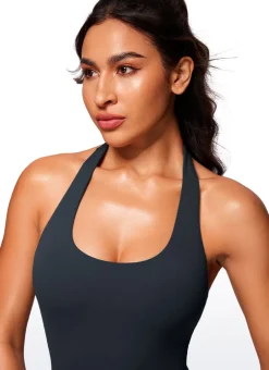 Butterluxe Halter Backless Athletic Rompers 6''