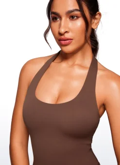 Butterluxe Halter Backless Athletic Rompers 6''