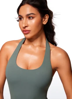 Butterluxe Halter Backless Athletic Rompers 6''
