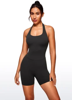 Butterluxe Halter Backless Athletic Rompers 6''