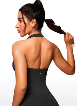 Butterluxe Halter Backless Athletic Rompers 6''