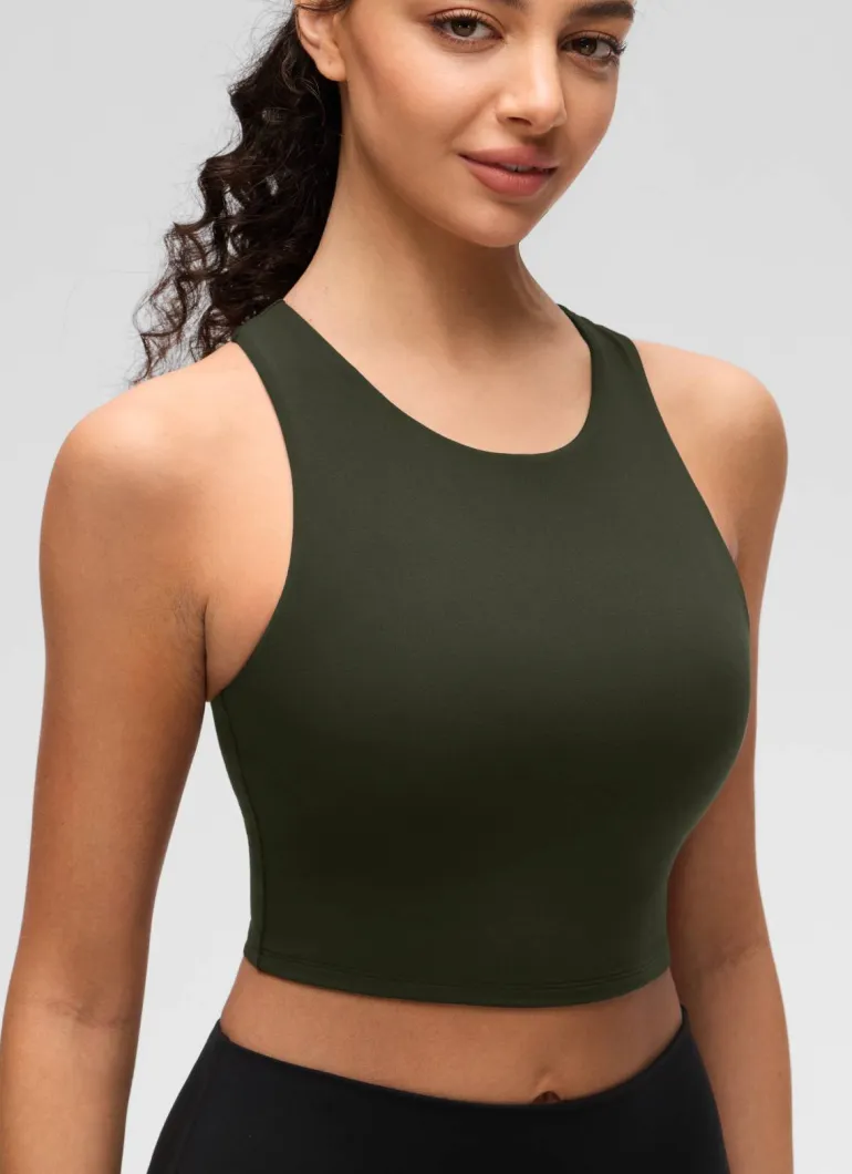 Butterluxe High Neck Built in Bra Tank