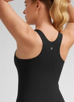 Butterluxe Hip Length Built-in Bra Tanks High Neck