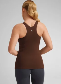 Butterluxe Hip Length Built-in Bra Tanks High Neck