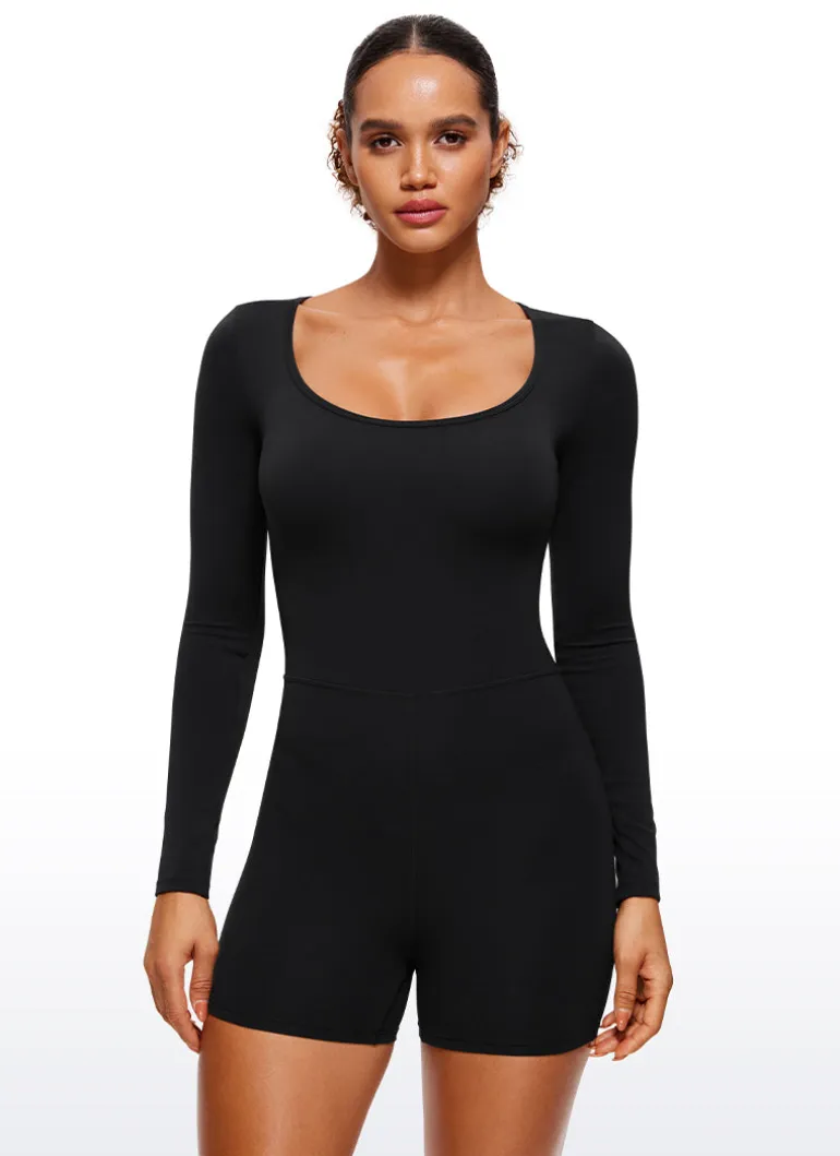 Butterluxe Long Sleeve Athletic Romper 4''