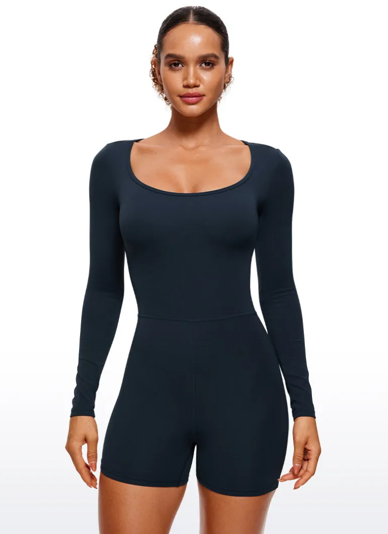 Butterluxe Long Sleeve Athletic Romper 4''