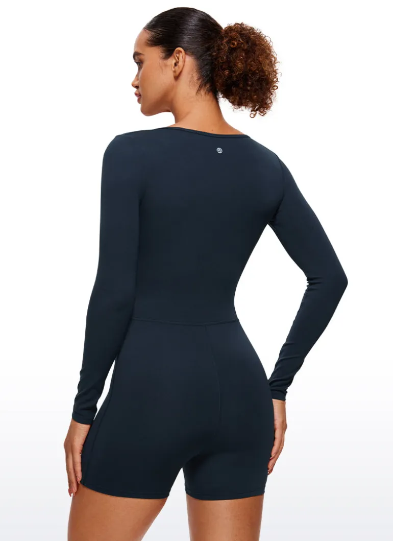 Butterluxe Long Sleeve Athletic Romper 4''