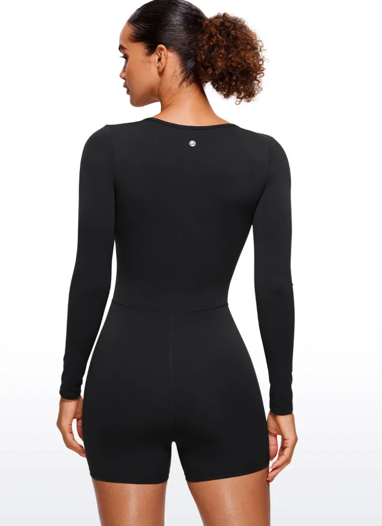Butterluxe Long Sleeve Athletic Romper 4''