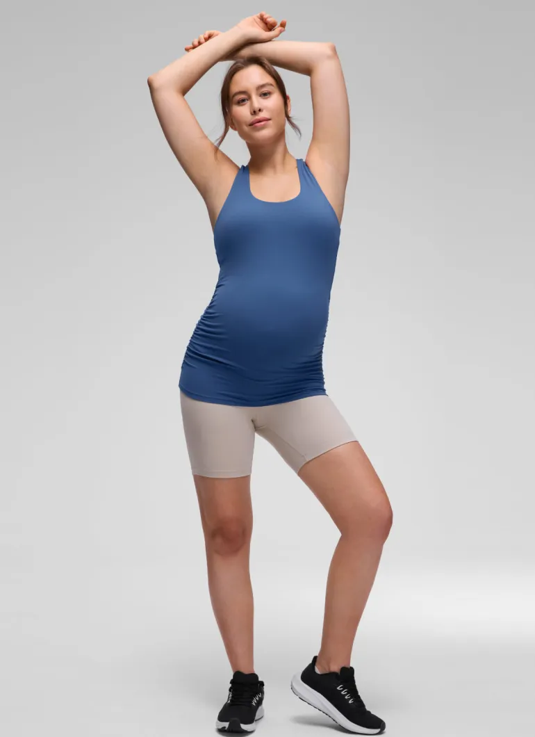 Butterluxe Maternity Built in Bra Ruched Tank