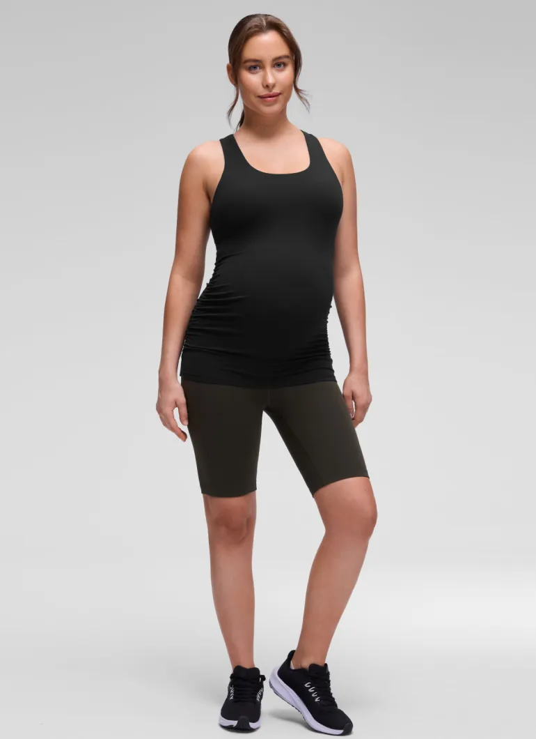 Butterluxe Maternity Built in Bra Ruched Tank