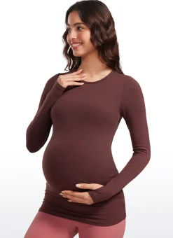 Butterluxe Maternity Crewneck Long Sleeve